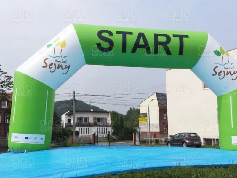 Brama Pneumatyczna z rzepami na banery Powiat Sejny