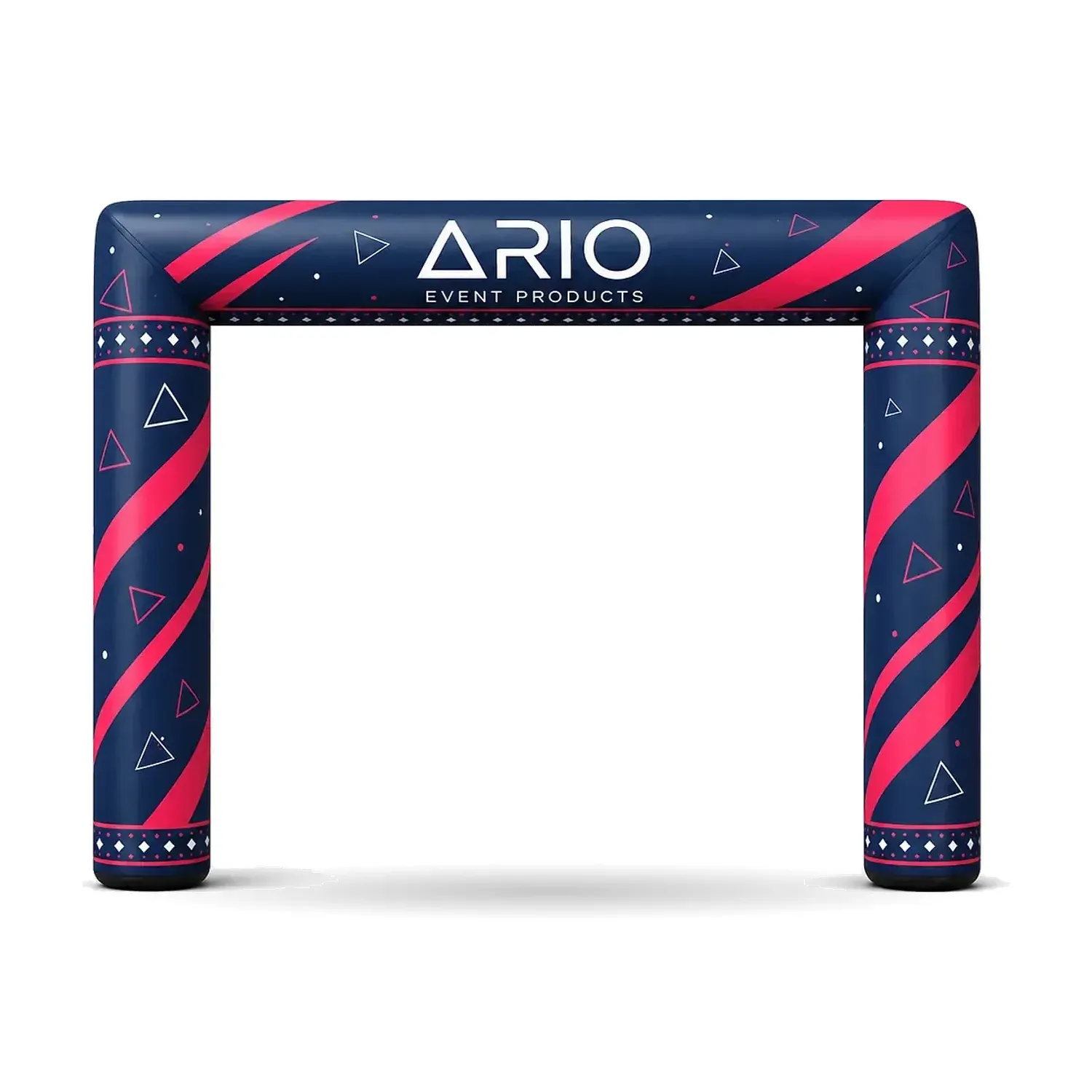 Arche gonflable SLIM 4x3m Rectangle – visualisation avec impression de démonstration ARIO sur fond blanc