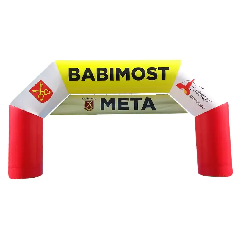 Brama reklamowa 5x3m ze skosami Wentylatorowa Brama biegowa Brama wyścigowa