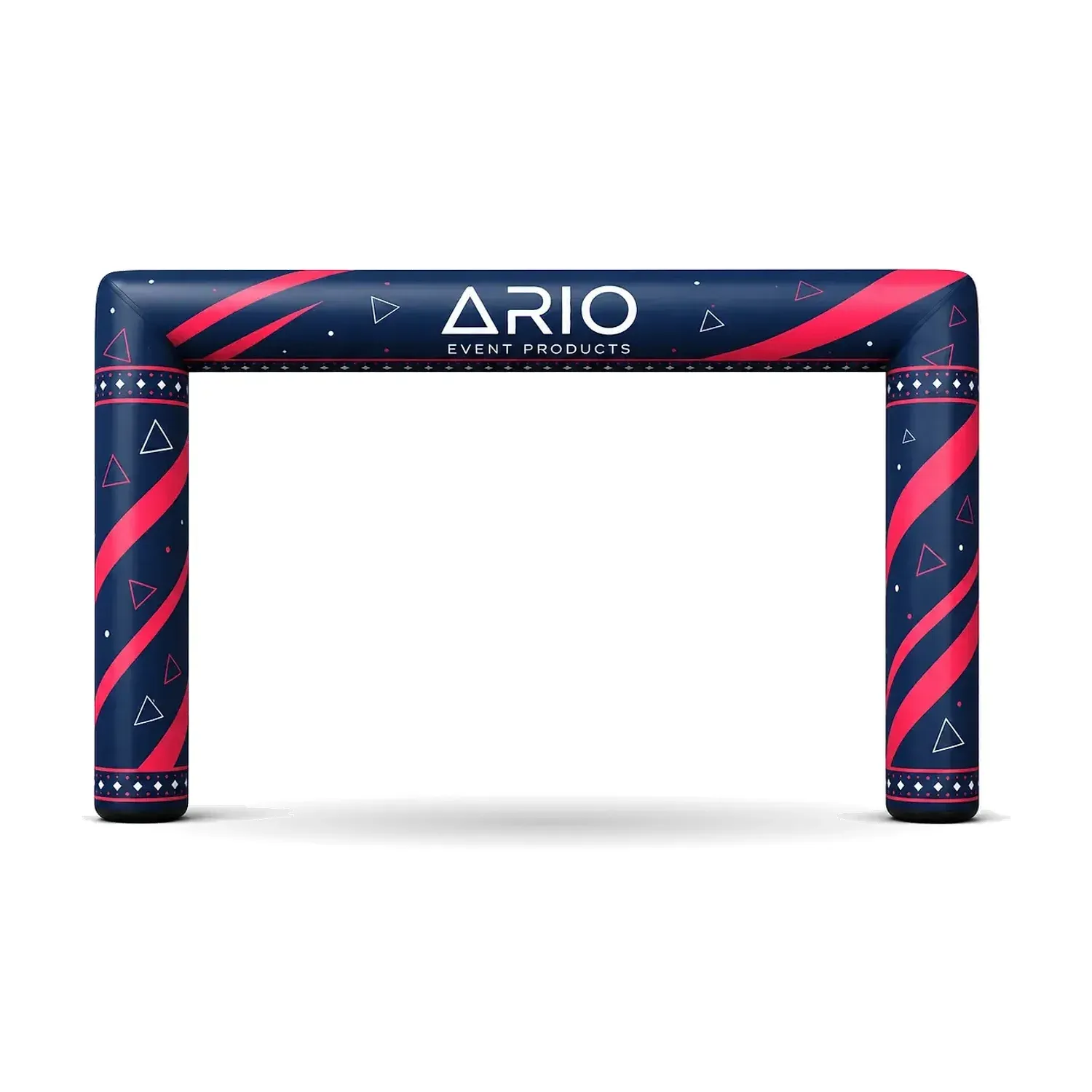 Arche à pression constante SLIM 5x3m Rectangle – visualisation avec impression de démonstration ARIO sur fond blanc