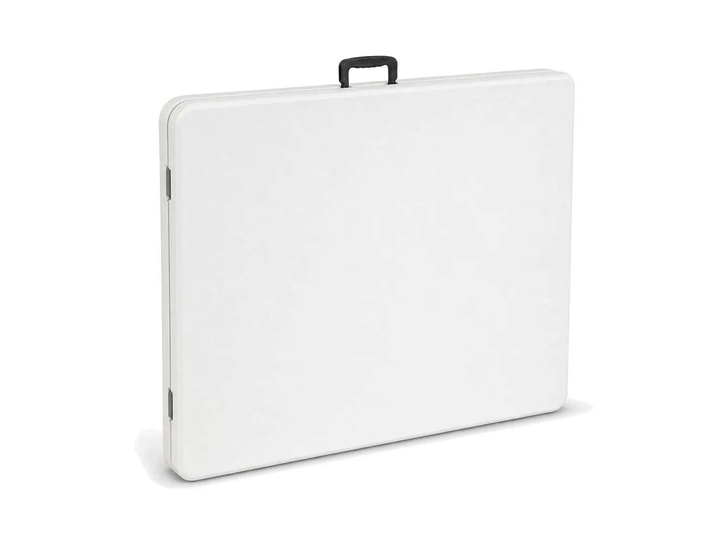 folding table folded into a case with a handle