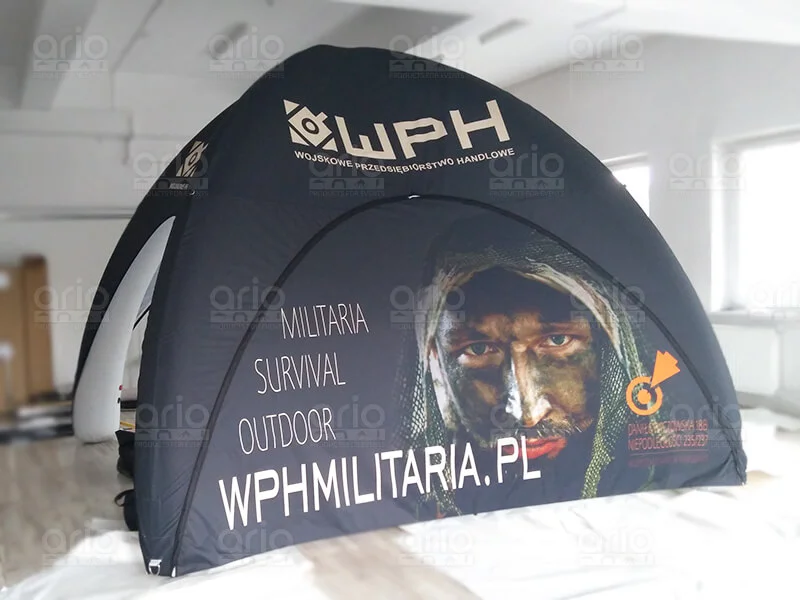 Namiot stałociśnieniowy z wymiennymi ściankami bocznymi i nadrukiem Wojskowe Przedsiębiorstwo Handlowe namiot stałociśnieniowy z nadrukiem Wojskowe Przedsiębiorstwo Handlowe