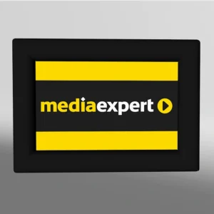 media expert airwall reklamowy z nadrukiem wizualizacja przed produkcją