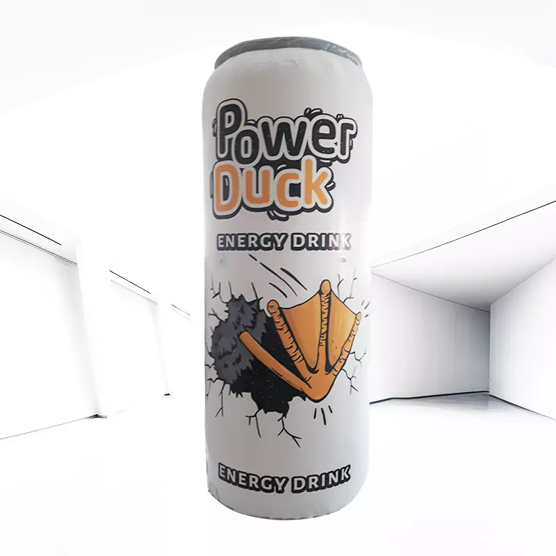 Puszka pneumatyczna działająca na wentylator z nadrukiem reklamowym PowerDuck Energy Drink