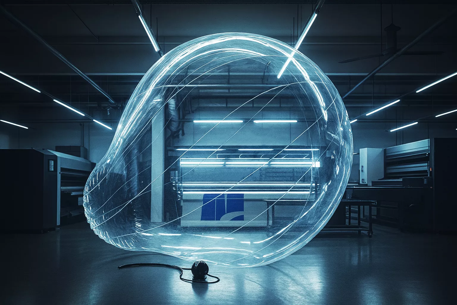 Produkcja reklamy pneumatycznej w zakładzie Ario Event