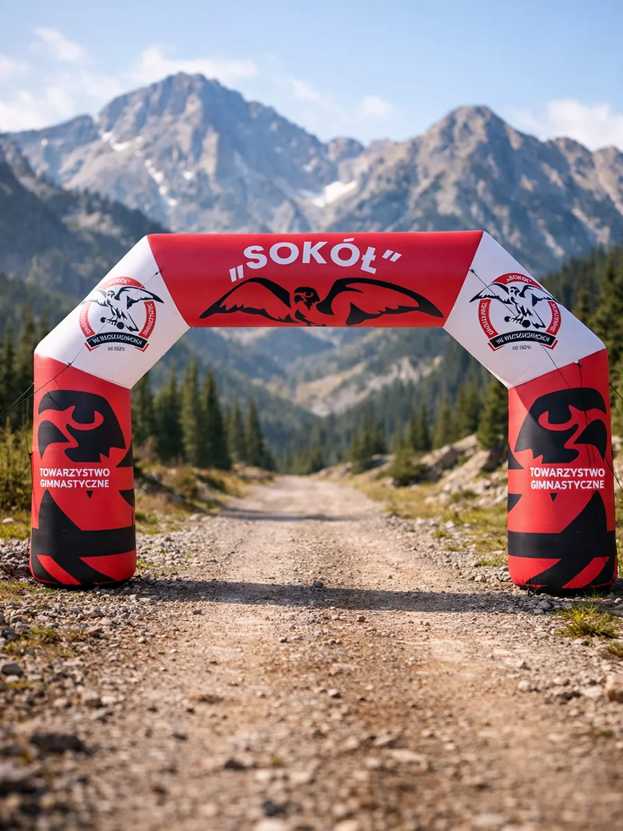 Brama reklamowa pneumatyczna – realizacja odpowiadająca przykładowej cenie