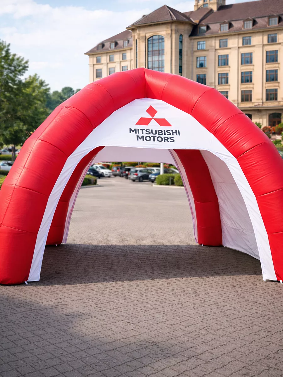 Namiot reklamowy pneumatyczny – przykład nośnika w orientacyjnej cenie